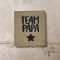 Preview: Label - Team Papa - STERN - ca. 3cm x 3,5cm - Kunstleder ++ Farbauswahl ++
